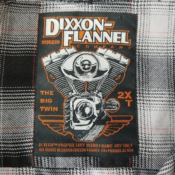 NWT Dixxon Flannel Co The Big Twin Limited Edition Mens 2XT Plaid LS Snap Shirt - Picture 10 of 12